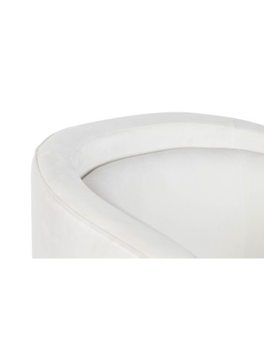 Sillón butaca terciopelo blanco