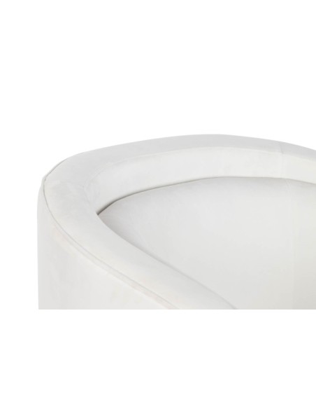 Sillón butaca terciopelo blanco