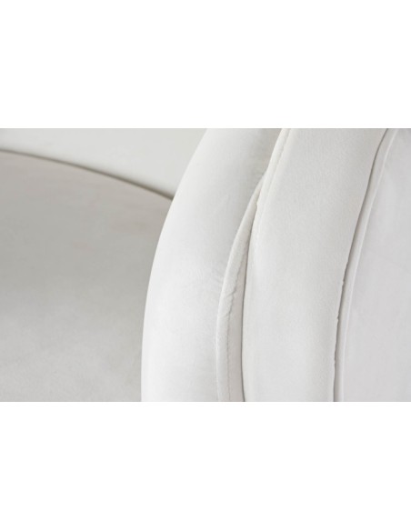 Sillón butaca terciopelo blanco