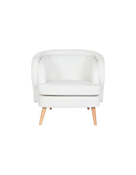 Sillón butaca terciopelo blanco