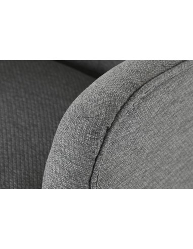Sillón poliéster en gris patas metal