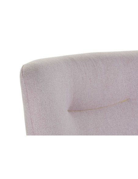 Sillón poliéster en rosa con reposapiés