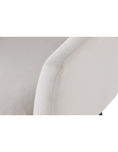 Sillón poliéster beige con patas de metal