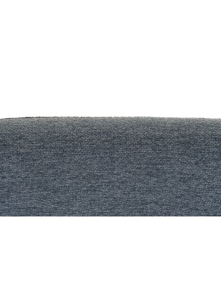 Sillón poliéster azul con patas metálicas