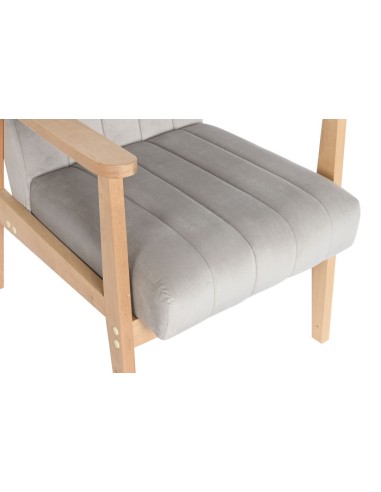 Sillón de pino color gris