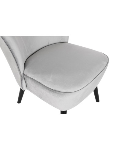 Sillón butaca de poliéster en terciopelo azul