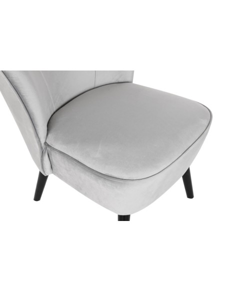 Sillón butaca de poliéster en terciopelo azul