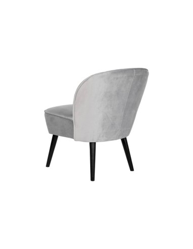 Sillón butaca de poliéster en terciopelo azul