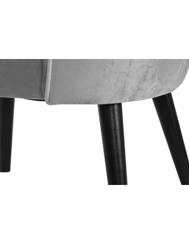 Sillón butaca de poliéster en terciopelo azul