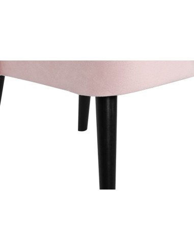 Sillón butaca en poliéster terciopelo rosa