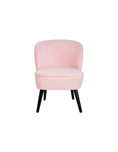 Sillón butaca en poliéster terciopelo rosa