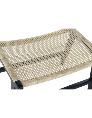 Descalzadora teca negro y ratán