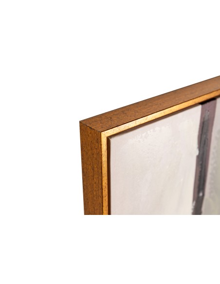 Cuadro abstracto con marco dorado