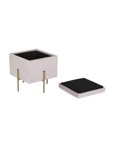 Reposapiés baúl poliéster rosa