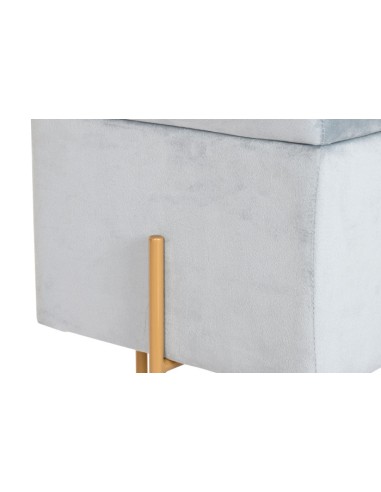 Reposapiés baúl poliéster gris