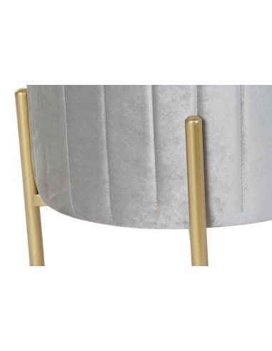 Reposapiés terciopelo gris