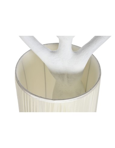 Lampara mujer de resina blanca