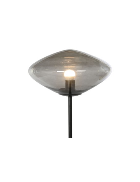 Lampara de pie metal con cristal