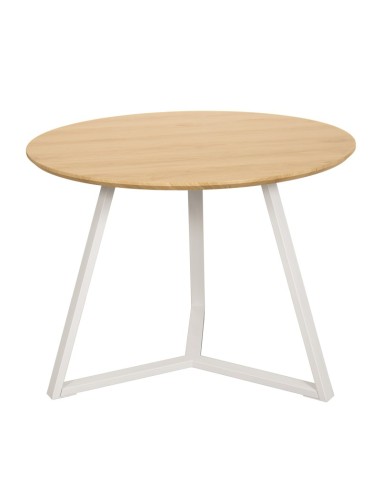 Mesa madera patas blanco