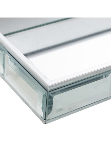 Bandeja metal con espejo