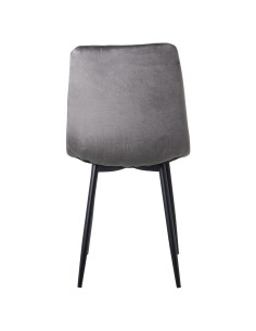 Silla poliéster gris patas negras 2