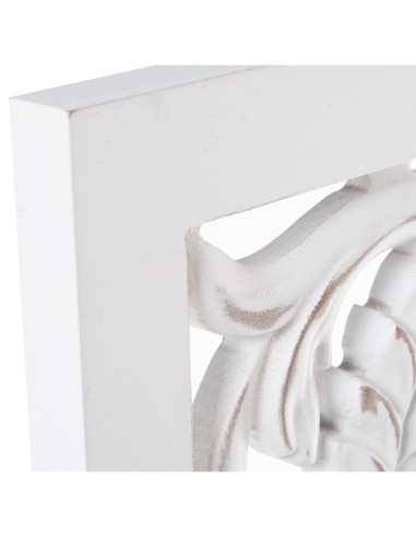 Perchero madera calada blanco