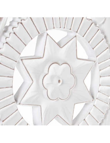 Perchero madera calada blanco