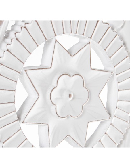 Perchero madera calada blanco