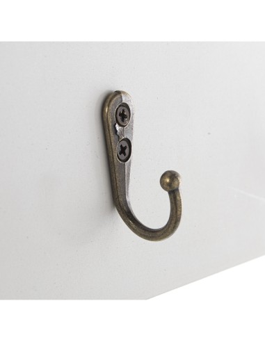 Perchero madera calada blanco