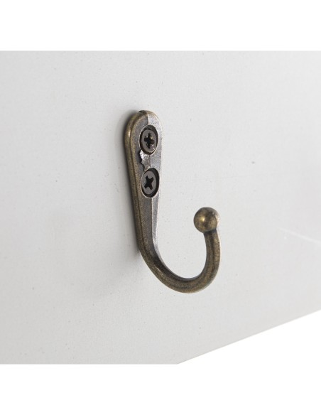 Perchero madera calada blanco