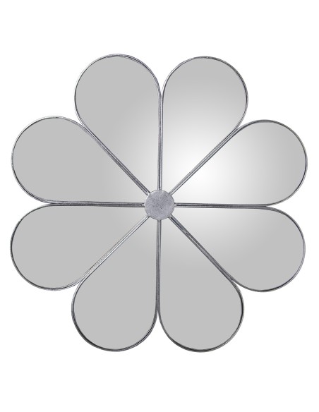 Mesa auxiliar metal plata/espejo