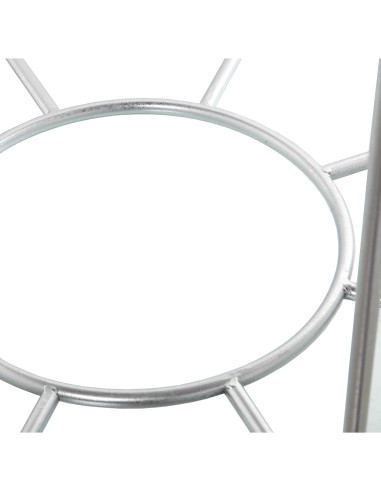 Mesa auxiliar metal plata/espejo