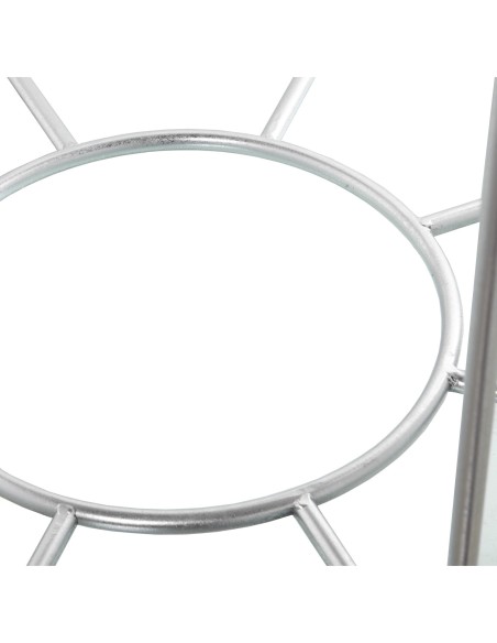 Mesa auxiliar metal plata/espejo