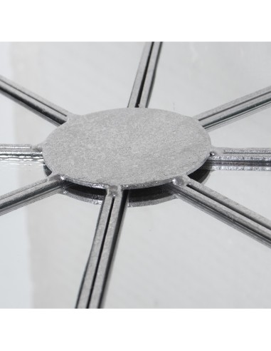 Mesa auxiliar metal plata/espejo