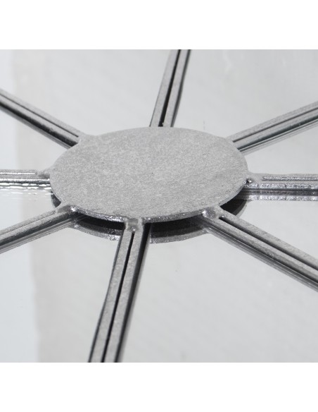 Mesa auxiliar metal plata/espejo