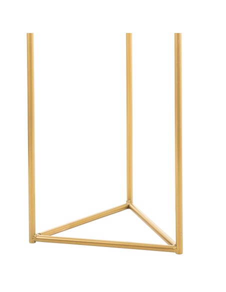 Macetero de Metal alto Blanco y Oro