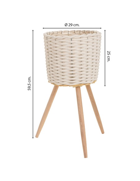 Macetero de algodón blanco G