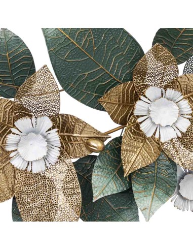 Mural de pared metálico Flores