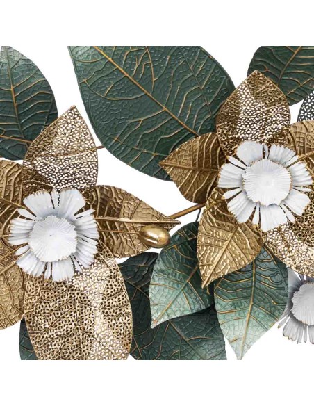 Mural de pared metálico Flores