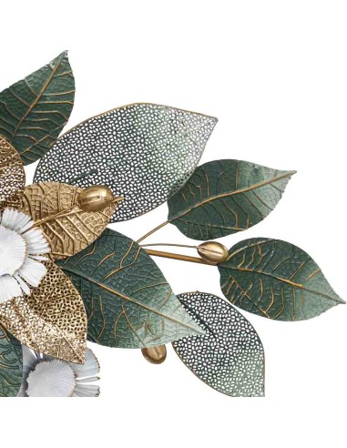 Mural de pared metálico Flores