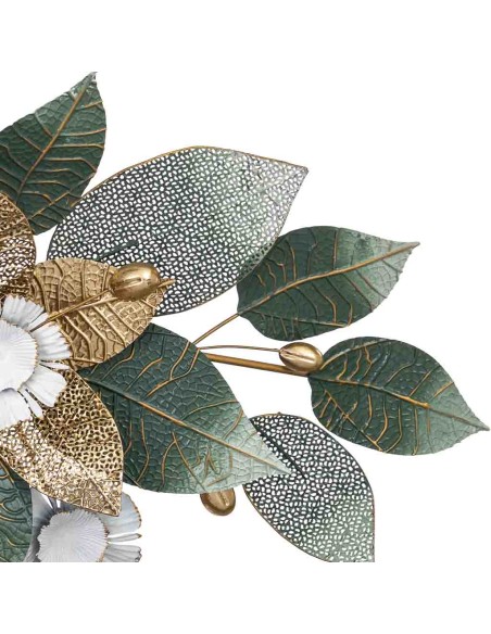 Mural de pared metálico Flores