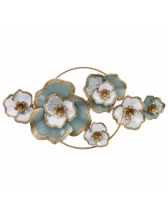 Decoración de pared flores metálicas