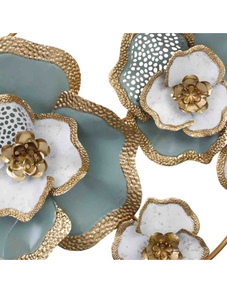 Decoración de pared flores metálicas
