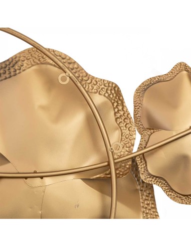 Decoración de pared flores metálicas