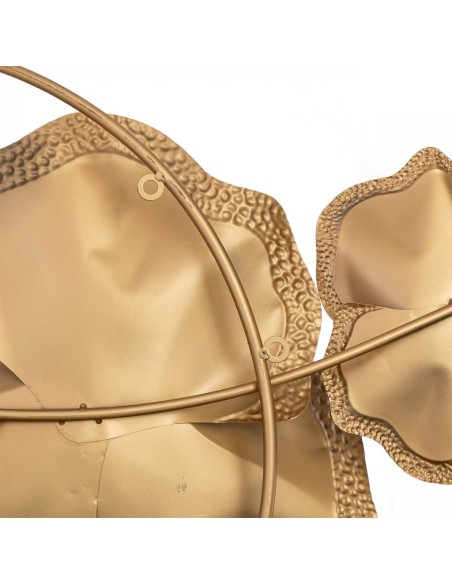 Decoración de pared flores metálicas