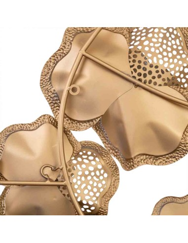 Decoración de pared flores metálicas