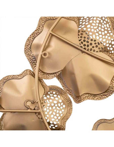 Decoración de pared flores metálicas