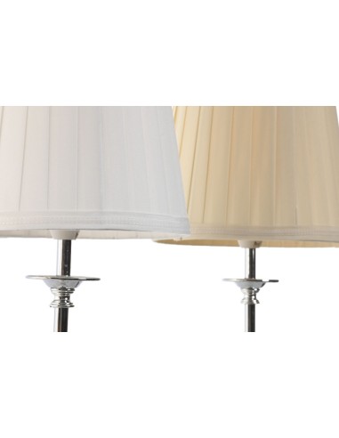 Lampara metal/porcelana blanca