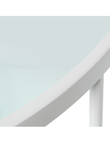 Juego 2 mesas metal blancas