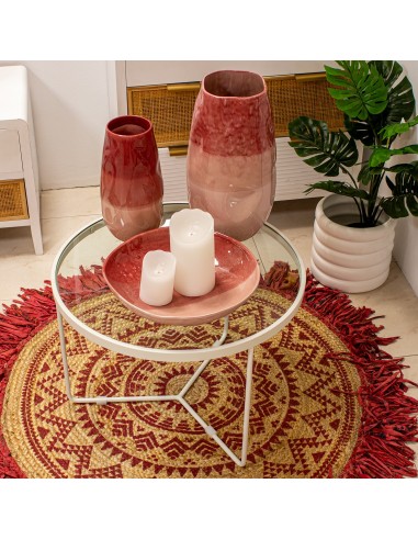 Juego 2 mesas metal blancas